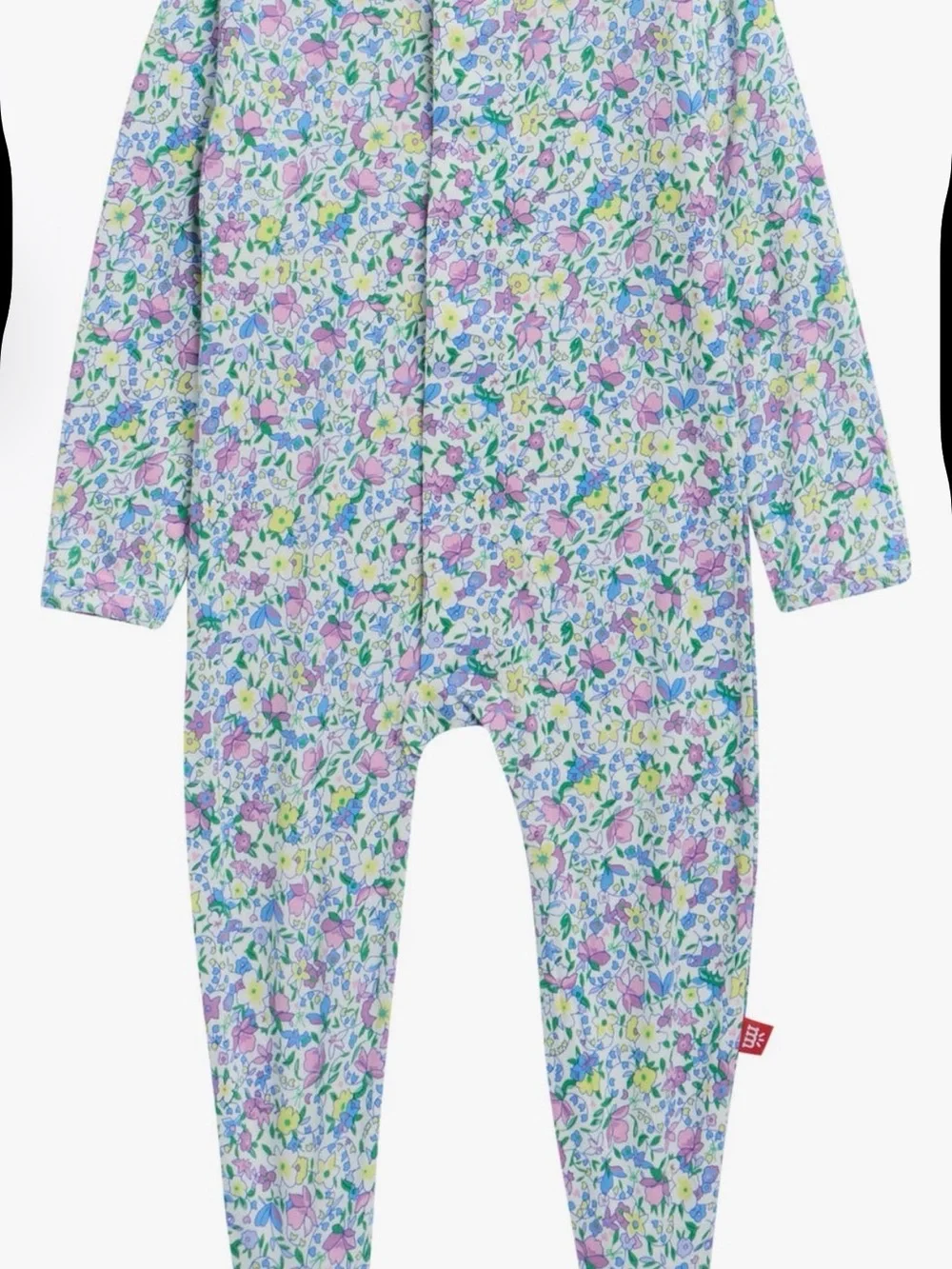 Magnetic Me Floral One-Piece Pajamas in Pink, Blue, Green, Yellow